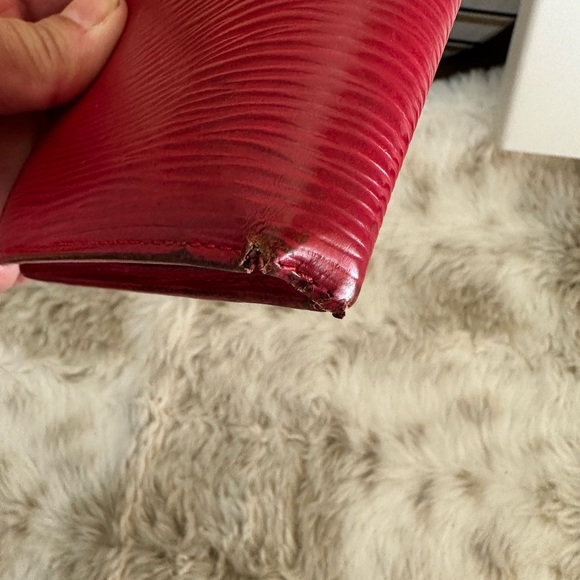 Louis Vuitton Red Epi Wallet with LV Box and Bag - Picture 10 of 13